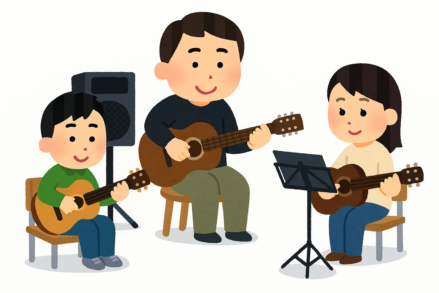 ギタースクールイラスト